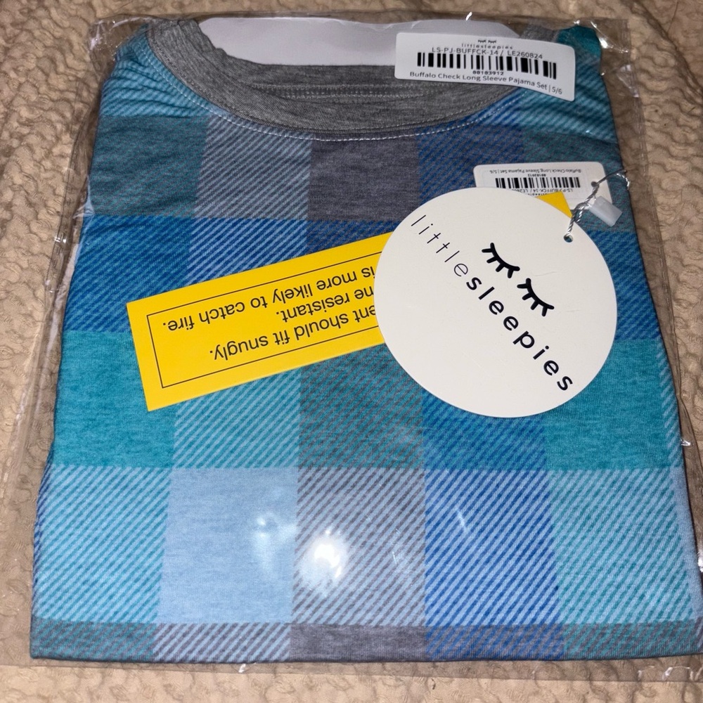 Buffalo Check Long Sleeve Pajama Set by Little Sleepies